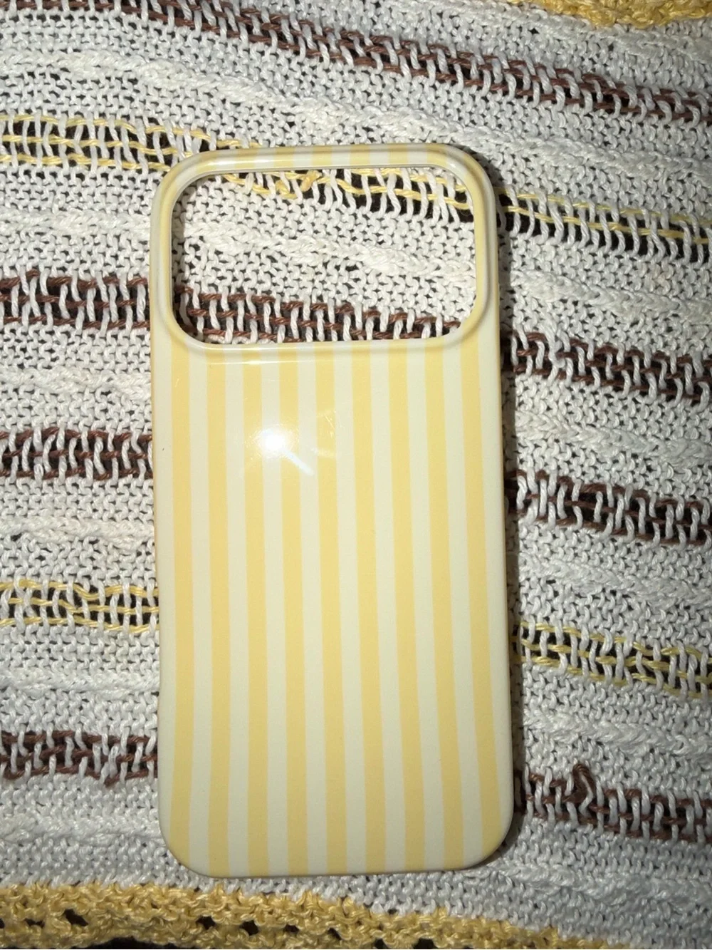 Protective Yellow & White Soft Phone Case - Slim Fit